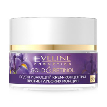Відновлювальний зміцнювальний крем-ліфтинг для обличчя Eveline Cosmetics Gold & Retinol 50+, 50 мл