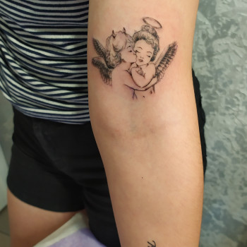Тату янгол тату ангел, фото - Тату майстер Алена Мельник