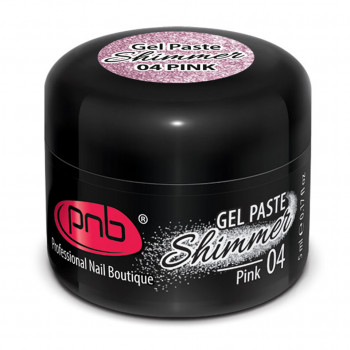 Гель-паста для дизайну нігтів PNB UV/LED Shimmer Gel Paste 04 Pink, 5 мл