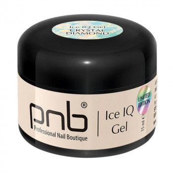 Низькотемпературний гель для нігтів PNB UV/LED Ice IQ Gel, Crystal Diamond, 15 мл