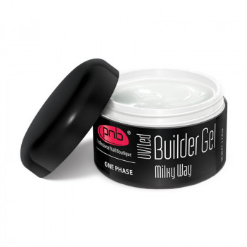 Однофазний моделювальний гель для нігтів PNB UV/LED One Phase Builder Gel Milky Way молочний, 15 мл