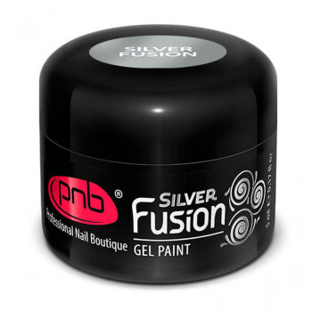 Гель-фарба для дизайну нігтів PNB UV/LED Gel Paint Silver Fusion, 5 мл