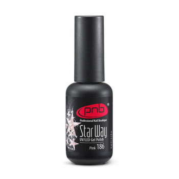 Гель-лак для нігтів PNB Gel Polish UV/LED 186 Star Way, Pink, 8 мл