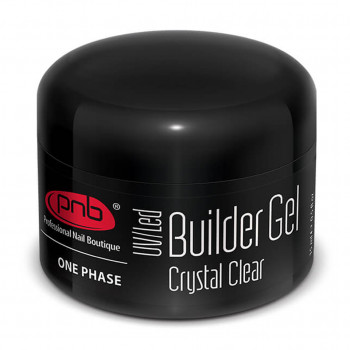 Однофазний моделювальний гель для нігтів PNB UV/LED One Phase Builder Gel Clear прозорий, 15 мл