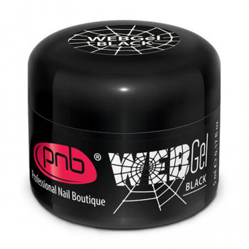 Гель-павутинка для дизайну нігтів UV/LED Web Gel Black, 5 мл