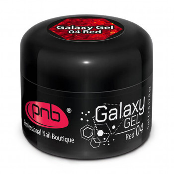 Гель для дизайну нігтів PNB UV/LED Galaxy Gel 04 Red, 5 мл