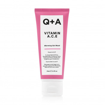 Зігрівальна гелева маска для обличчя Q+A Vitamin A.C.E. Warming Gel Mask з вітамінами A,C,E, 75 мл