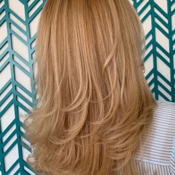 Мелірування волосся з тонуванням, укладка волосся
 
 