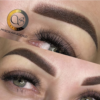 Пудрове напилення брів, техніка Magic Shading