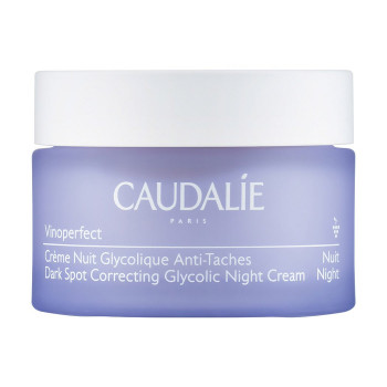 Нічний крем для обличчя Caudalie Vinoperfect Dark Spot Correcting Glycolic Night Cream проти пігментних плям, з гліколевою кислотою, 50 мл