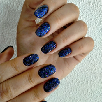 Маникюр на короткие ногти новогодний зима, фото - Мастер маникюра Яніна Дядченко