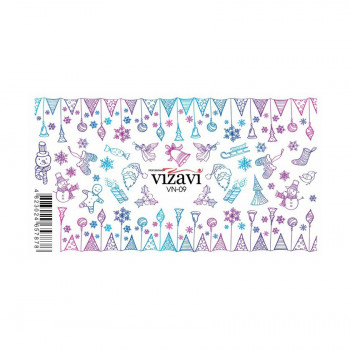 Водні наліпки для нігтів Vizavi Professional VN-09