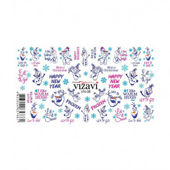 Водні наліпки для нігтів Vizavi Professional VN-08
