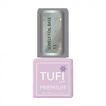 База для гель-лаку Tufi profi Premium Lovely Foil Base з фольгою, 11 Димка, 8 мл