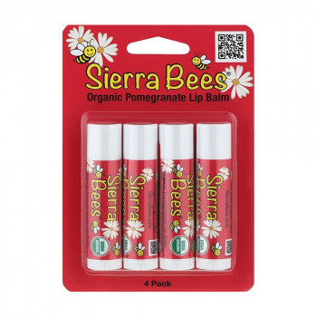 Набір бальзамів для губ Sierra Bees Гранат, 4*4.25 г