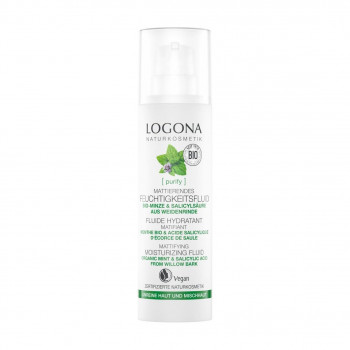 Зволожувальний крем-флюїд для обличчя Logona Facial Care Moisture Fluid Organic Mint, 30 мл