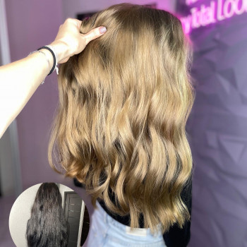 Женская стрижка окрашивание волос длинные волосы, фото - Салон красоты Total Look