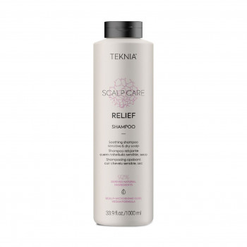 Міцелярний шампунь Lakme Teknia Scalp Care Relief Shampoo для чутливої та сухої шкіри голови, 1 л