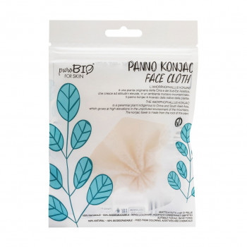 Конжаковий спонж для обличчя PuroBio Cosmetics Face Cloth, 1 шт