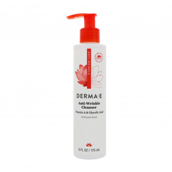 Засіб для вмивання Derma E Anti-Wrinkle Cleanser проти зморщок, з вітаміном А та гліколевою кислотою, 175 мл