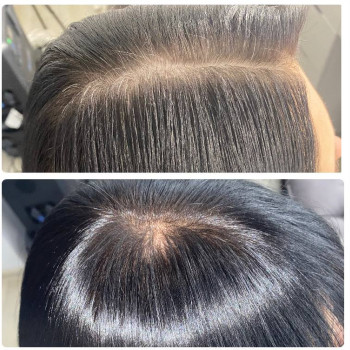 Фарбування волосся в один колір