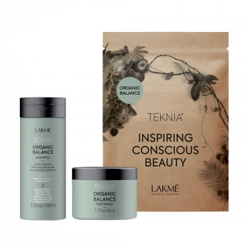 Дорожній набір Lakme Teknia Organic Balance Travel Pack (безсульфатний шампунь, 100 мл + маска, 50 мл)