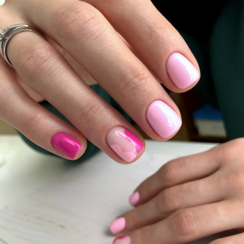 Манікюр на короткі нігті ніжний рожевий, фото - Майстер манікюру Сніжана Карпенко