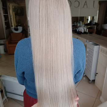 Окрашивание в блонд без порошка