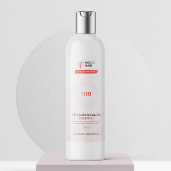 Шампунь MEDIC HAIR N10 HAIR LOSS & COLORS SHAMPOO PROFESSIONAL - Проти випадіння слабкого, фарбованого, сухого та пошкодженого волосся