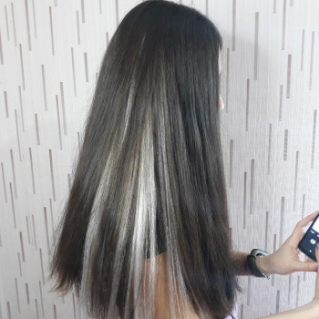 Приховане фарбування чорне волосся, фото - Перукар Светлана Николаенко