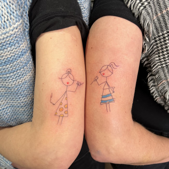 Тату парні смішні тату, фото - Тату салон Планета Тату