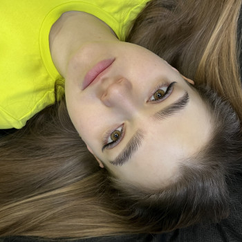 Заживші натуральні брівки, більше 1 року 
+ ламінування