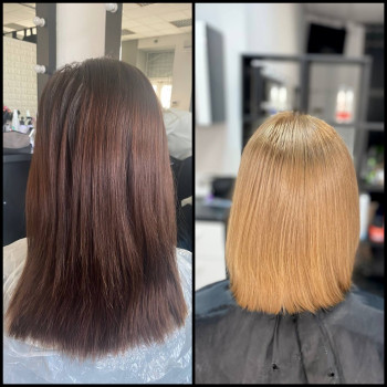 Выход с чёрного цвета волос
                    Перукар-колорист Натали Дніпро