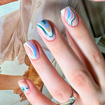 Білий манікюр літо на квадратні нігті, фото - Нігтьова студія Heiko Nails