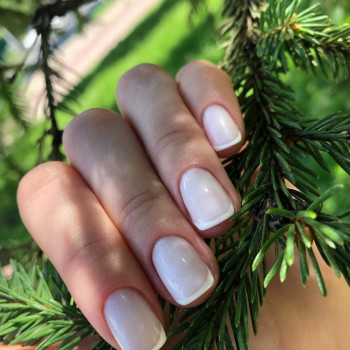 Нарощування нігтів, 2 довжина та дизайн френч
 