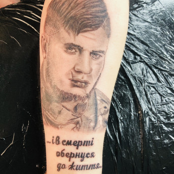 Тату Портрет з фотографіі, фото -  
