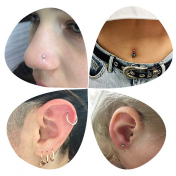 Пірсинг різних частин тіла та обличчя