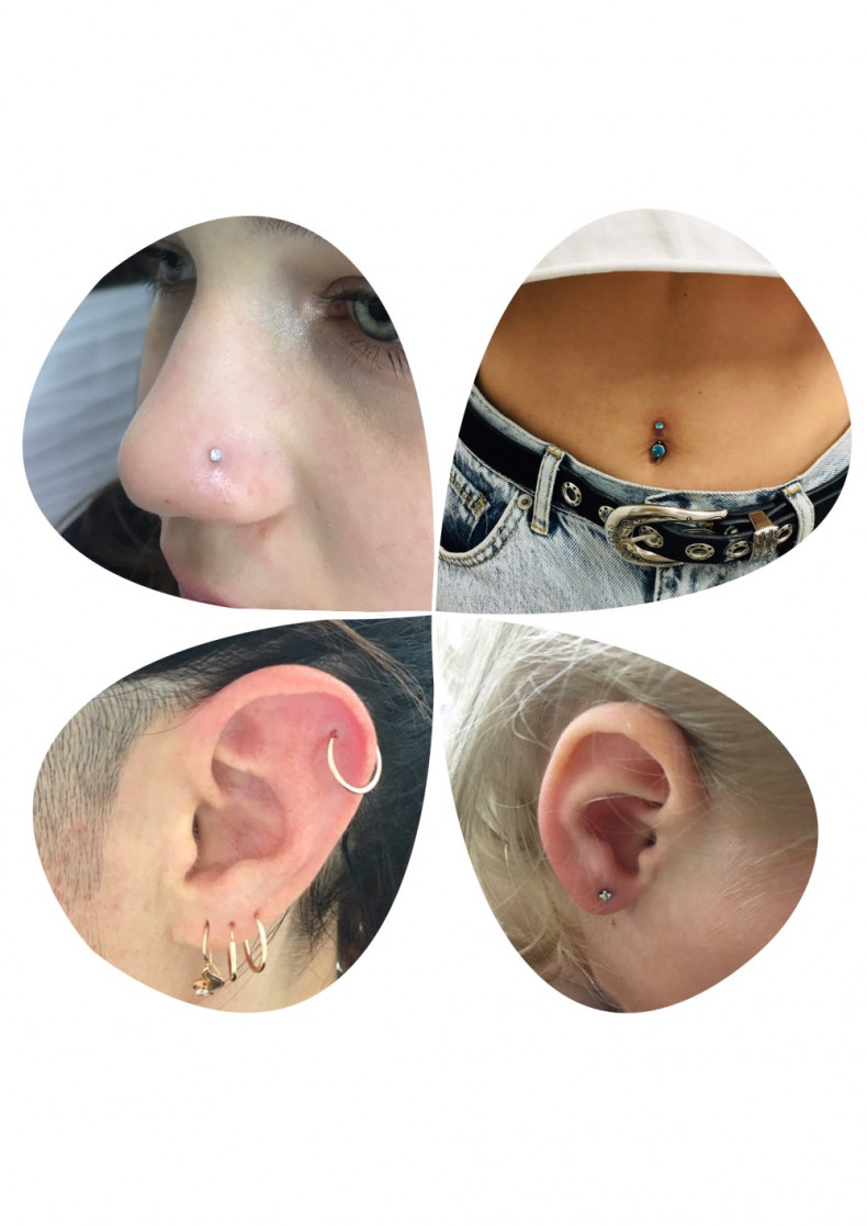 Пірсинг різних частин тіла та обличчя, фото - Майстер з пірсингу Тетяна Ананьєва