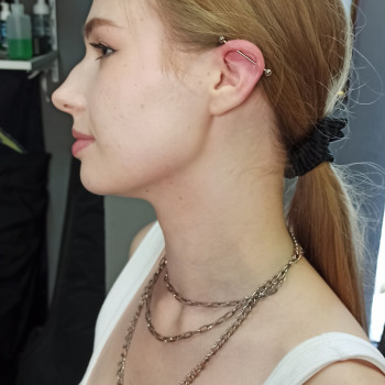 Пірсинг індарстріал (industrial)
                    Майстер з пірсингу Сергій Київ