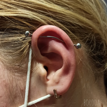 Пірсинг індарстріал (industrial)
                    Майстер з пірсингу Сергій Київ