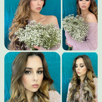 Довге волосся жіноча зачіска професійний макіяж, фото - Салон краси Balayage