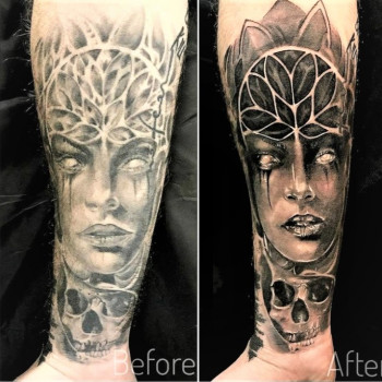 Тату корекція тату (відновлення), фото - Тату салон Alpha Tattoo Studio
