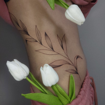 Тату ветвь оливковая, фото - Мастер перманентного макияжа Христина Розора