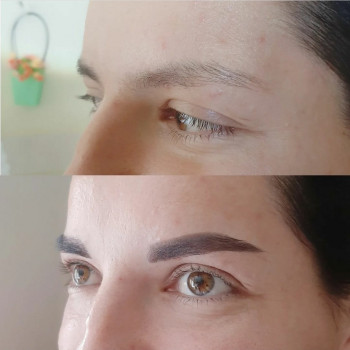 Окрашивание бровей хной