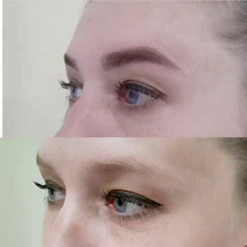 Окрашивание бровей краской