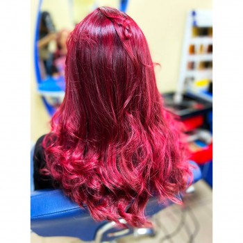 Рожевий колір волосся, фото - Перукар Наталья