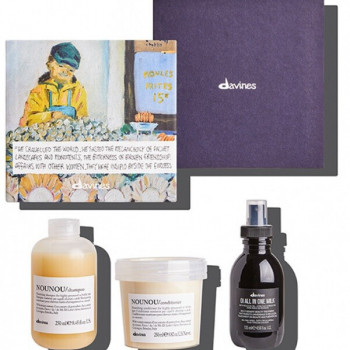 Подарунковий набір Davines NOUNOU BOX (шампунь 250 мл + кондиціонер 250 мл + молочко 135 мл)