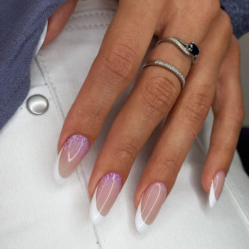 Нарощування нігтів, довгі нігті, дизайн блискавки та френч
 