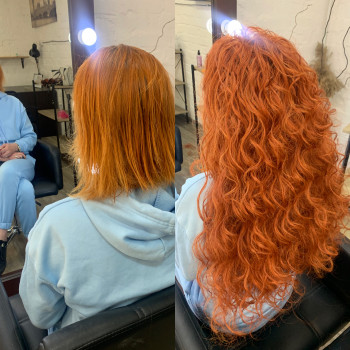 Афрокучері Джесіка
Нарощування на каркас 
Чотири години робо