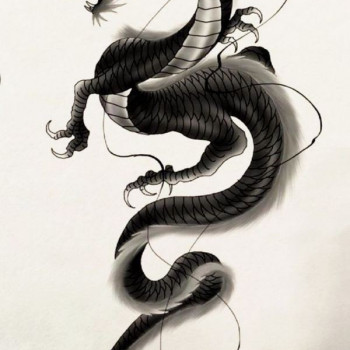 Тату эскиз дракон тату, фото - Тату мастер Илья Лучший